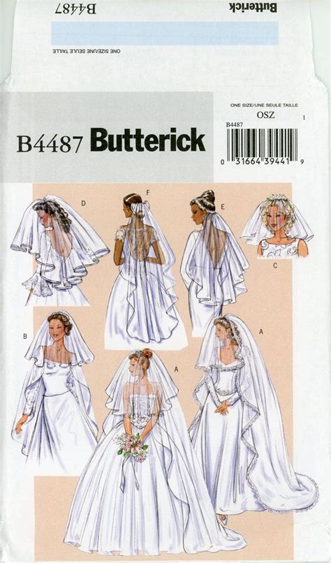 Bridal Veils Pattern Uncut Butterick B Wedding Headpiece Etsy