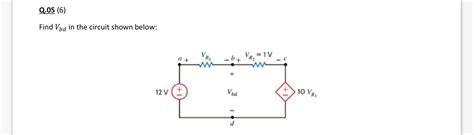 Solved Find Vbd In The Circuit Shown Below Chegg