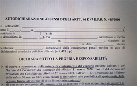 Nuovo Modello Autocertificazione Da Scaricare Notizie Audaci