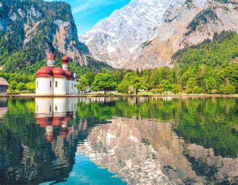 Lais Puzzle Blick Auf Den K Nigssee Bundesland Bayern Deutschland