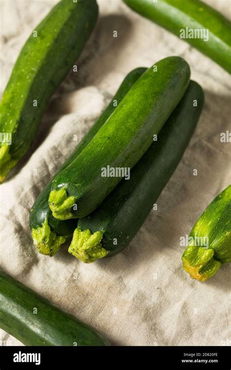 Organic Ripe Green Zucchini Squash Ready To Eat Stock Photo Alamy