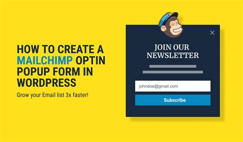 How To Create A Mailchimp Popup In Wordpress Wordpress Popup Builder