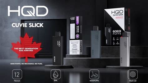 HQD Cuvie Slick Canadas 1st Non Recharging 6000 Puff Device Only At