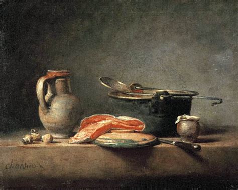 Kitchen Still Life Jean Baptiste Sim On Chardin Als Reproductie