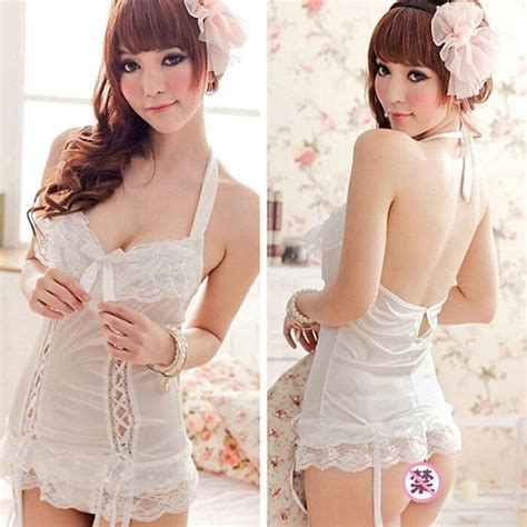 Jual Baju Tidur Lingerie Import White With Lace Camisole L Flickr