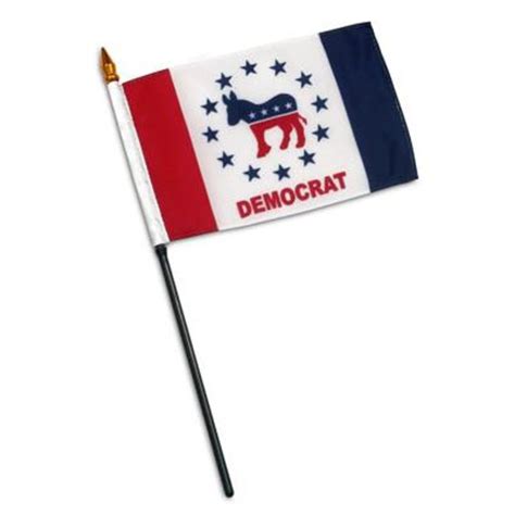 Democratic Party Design 1 Poly-cotton 4in x 6in Flag