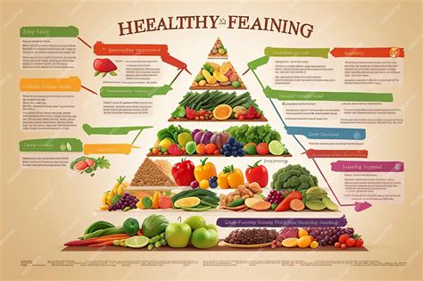 Premium AI Image | Healthy eating pyramid chart