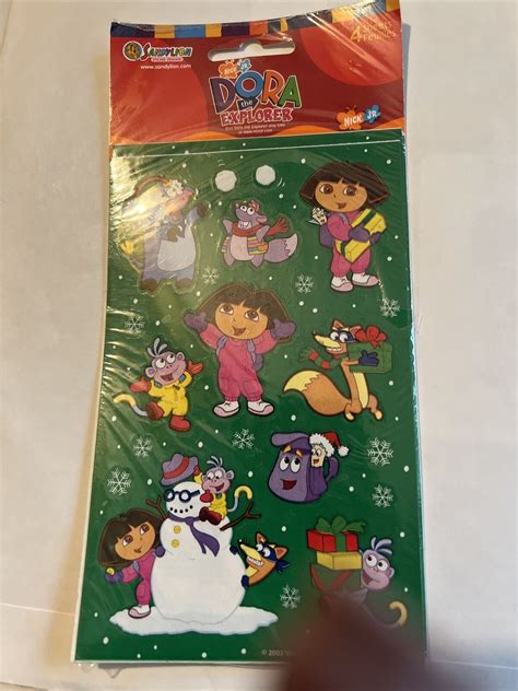 Dora The Explorer Christmas Stickers New Sandylion 2003 Nick Jr