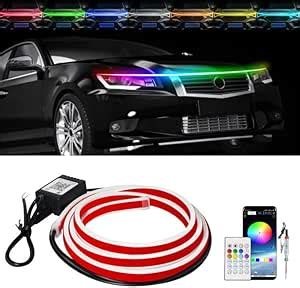 Amazon YM E Bright Car Led Lights Exterior RGB Hood Light Strip