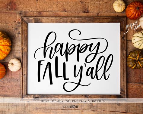 Happy Fall Y'all SVG // Happy Fall Y'all // SVG // - Etsy UK