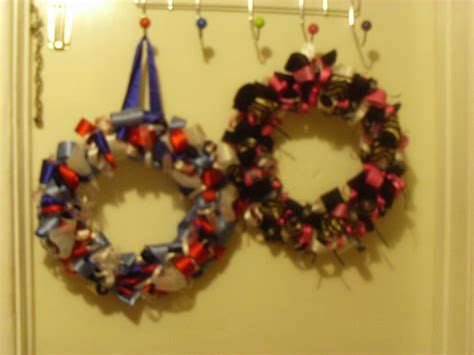 Red white and Blue Ribbon Wreath - Pretty Shabby Uk