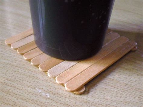 Popsicle Stick Coasters | Popsicle stick coasters, Ice cream stick, Ice ...