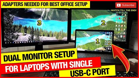 How To Setup Dual Monitors To A Laptop With Single Usb Type C Port Guide For Dual Monitor🖥️ 🖥️