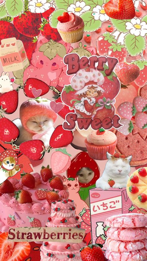 🍓#strawberry #pink #aesthetic #moodboard