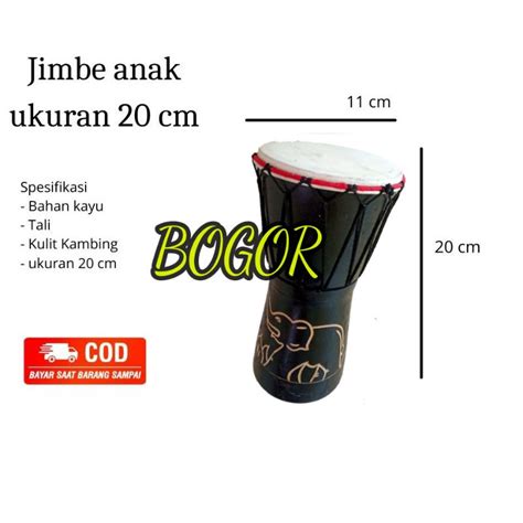 Jual Mainan Anak Alat Musik Tifa Papua Jimbe Rembana Hadroh 20cm