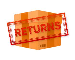 Return box package policy sign goods exchange Vector Image