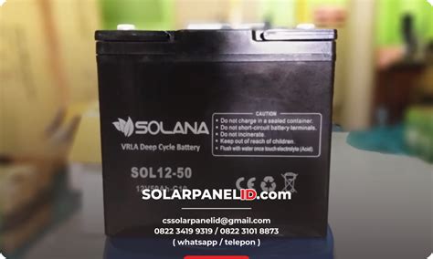 Baterai Vrla Solana 12v 50ah Wa 0822 3419 9319