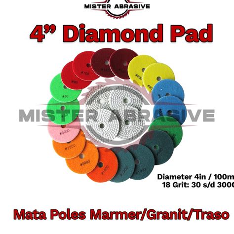 Jual Mega Sale Diamond Polishing Pad Inch Poles Marmer Granit Batu