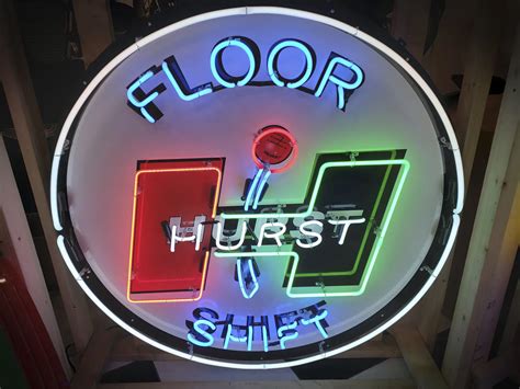 Hurst Floor Shift Custom Made Neon Tin Sign Open Roads North America