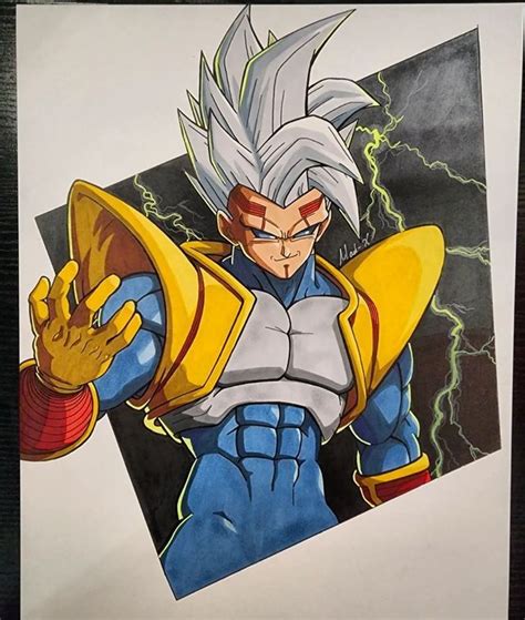 A Drawing Of Gohan From Dragon Ball Super Broly With Lightning In The