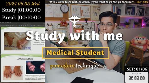 Wed Study With Me Hrs Pomodoro Timer Asmr