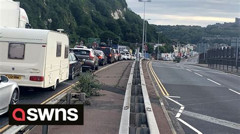 Chaos In Dover As Queues Of Holidaymakers Extend For Miles Due To