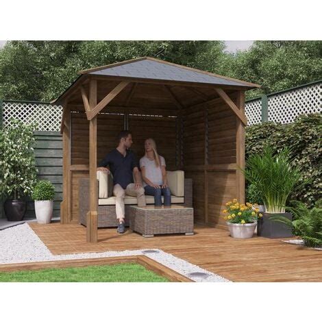 Dunster House Wooden Gazebo Kit Louvre Wall M X M Pressure Treated