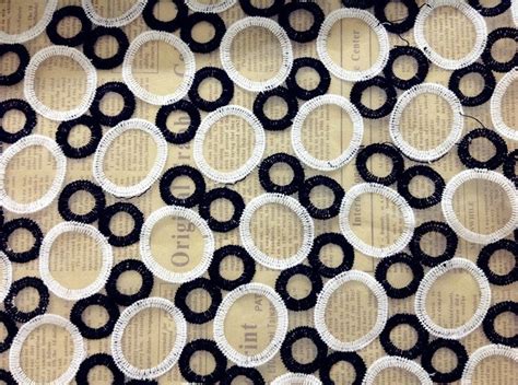 Polka Dots Fabric White and Black Lace Fabric Embroidered | Etsy