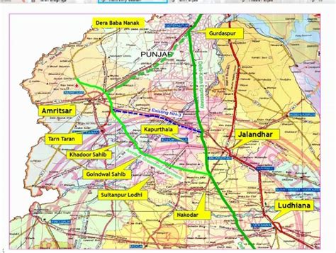 Delhi Amritsar Katra Expressway Map Route Cost Timesproperty