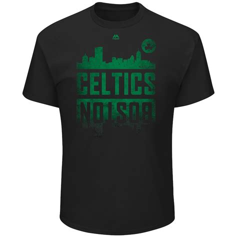 Majestic Boston Celtics Black Capacity Crowd Triple Peak T Shirt