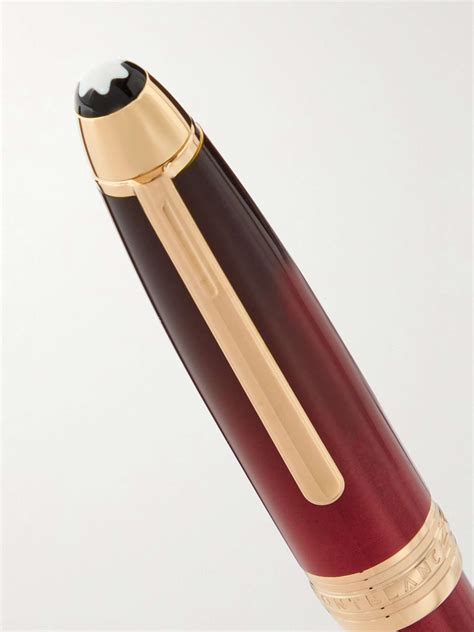 Montblanc Meisterst Ck Calligraphy Solitaire Resin And Gold Plated