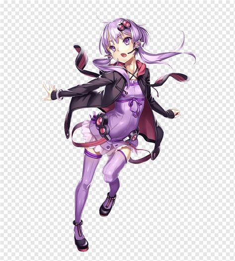 Yuzuki Yukari Anime Vocaloid Digital Art Anime Purple Cg Artwork