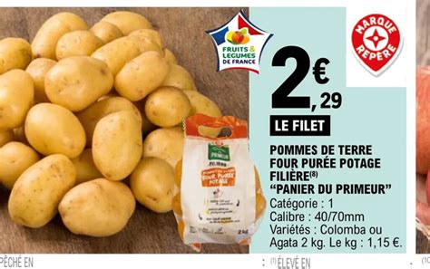 Promo Pommes De Terre Four Pur E Potage Fili Re Chez E Leclerc