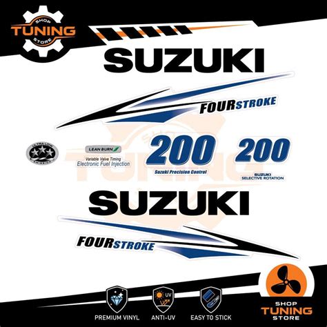 Kit Stickers Marine Engine Outboard Suzuki Hp Four Stroke