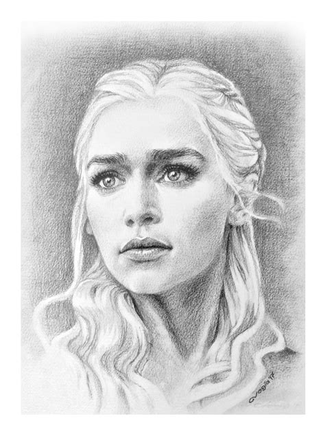 Daenerys Stormborn by CVogia Art Sketches Pencil, Line Art Drawings ...