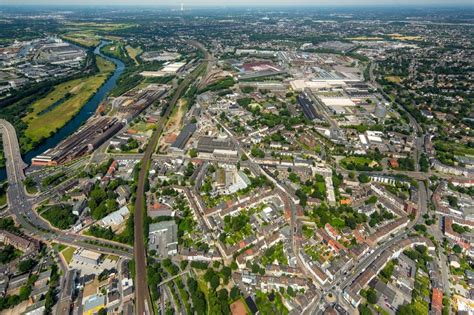 Mülheim an der Ruhr von oben Stadtansicht des Innenstadtbereiches