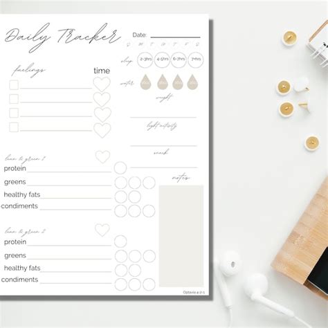 Printable Optavia Food Journal Etsy