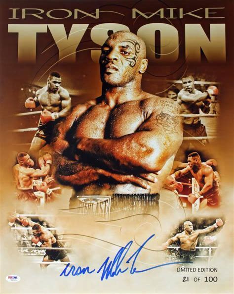 Mike Tyson Autographed Memorabilia Signed Photo Jersey Collectibles