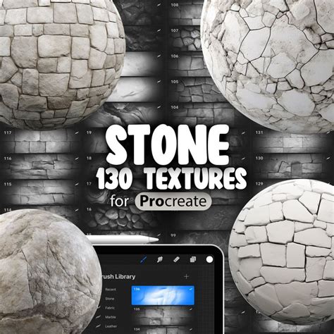 Artstation 130 Procreate Stone Textures Stone Procreate Texture Seamless Brushes Interior