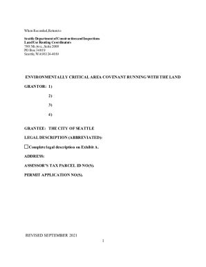 Fillable Online Seattle Sdci Form Environmentally Critical Area