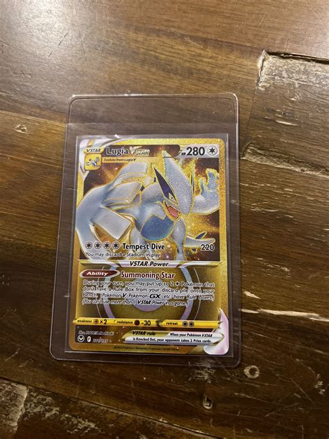 Lugia VStar Gold Secret Rare 211 195 Pokemon Silver Tempest Fresh