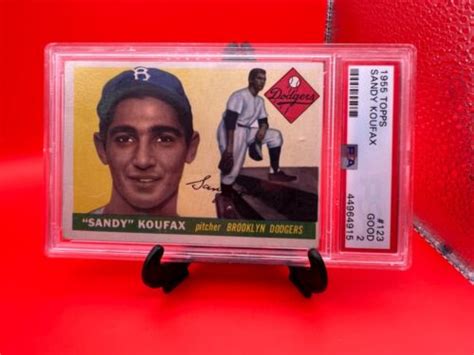 Topps Baseball Sandy Koufax Rookie Rc Card Psa Good Ebay