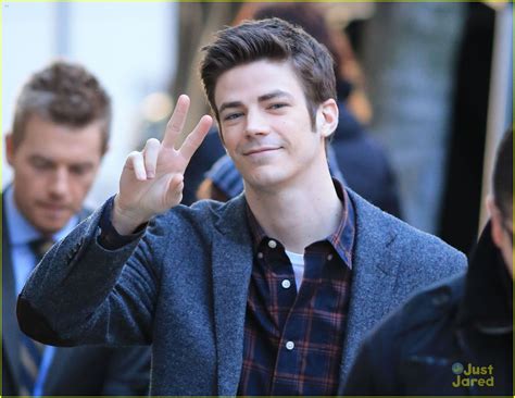 Grant Gustin Gets Playful With Paparazzi In Between The Flash Scenes