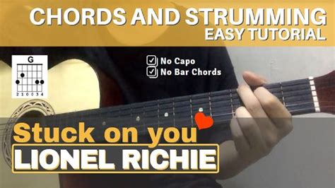 Stuck On You - Lionel Richie | Easy Guitar Tutorial | Step by Step x No ...