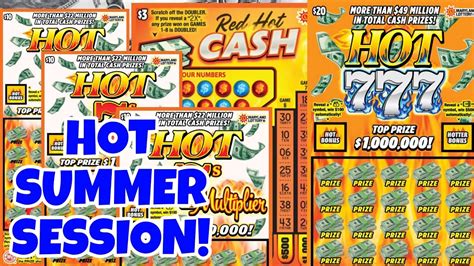 MD LOTTERY HOT 7S SCRATCH OFF TICKETS Lottery YouTube