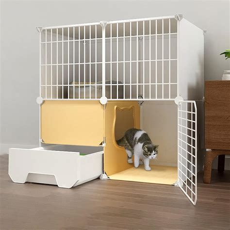 Indoor Cat Cage With Litter Box 2 Tier Cat Cages Indoor