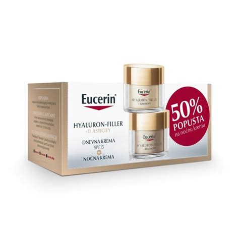 Eucerin Hyaluron Filler Elasticity SPF15 dnevna krema 50ml noćna