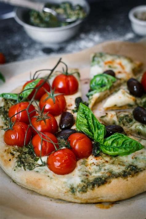 Spicy Goat Cheese Pesto Pizza Use Your Noodles