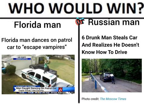 Florida man vs Russian man : r/memes