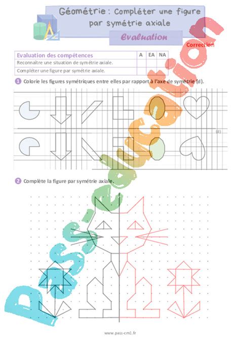 Compl Ter Une Figure Par Sym Trie Axiale Valuation De G Om Trie Pour